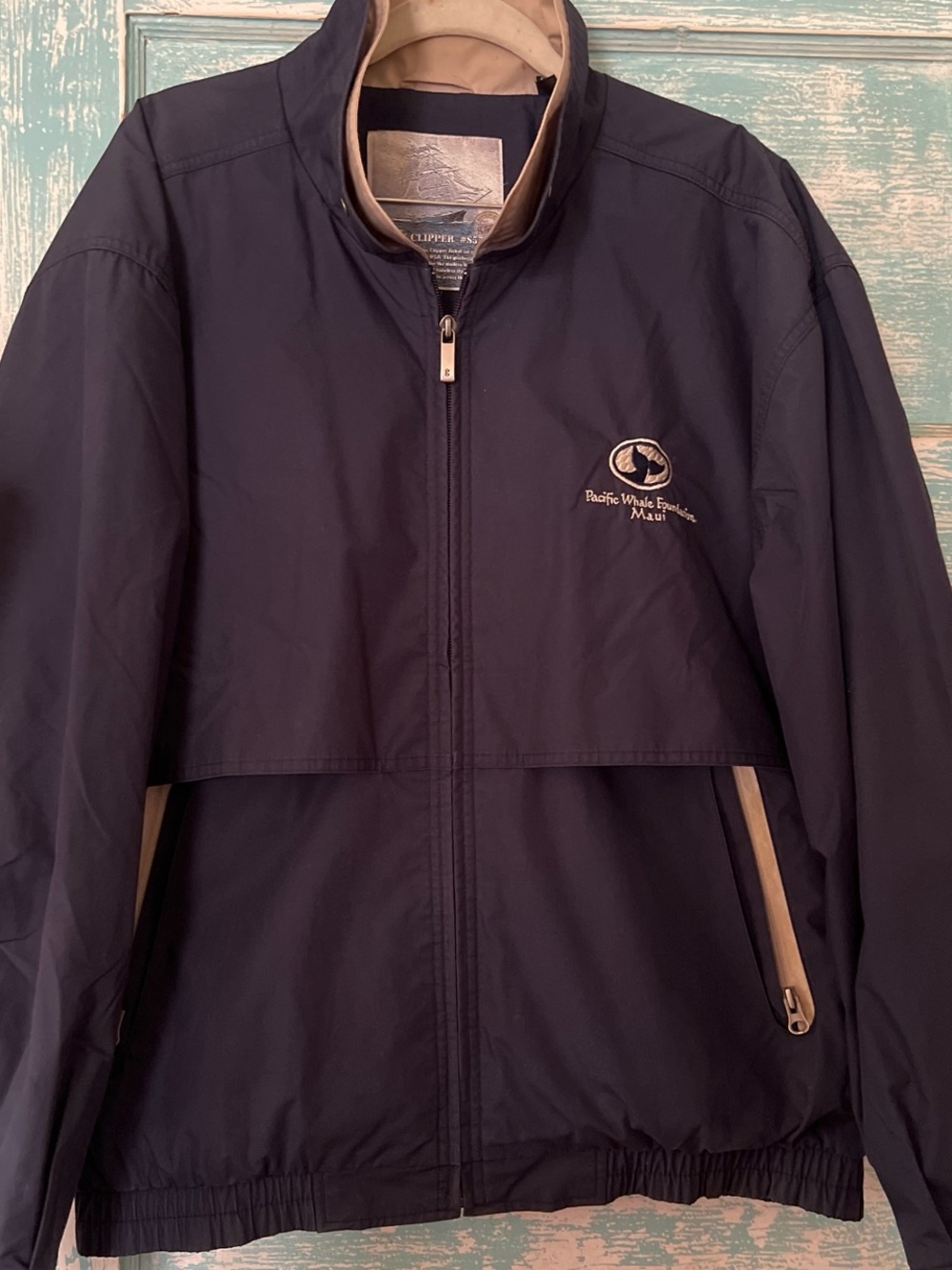 Maui Pacific Whale Foundation Navy all weather gear Windbreaker Jacket yachting